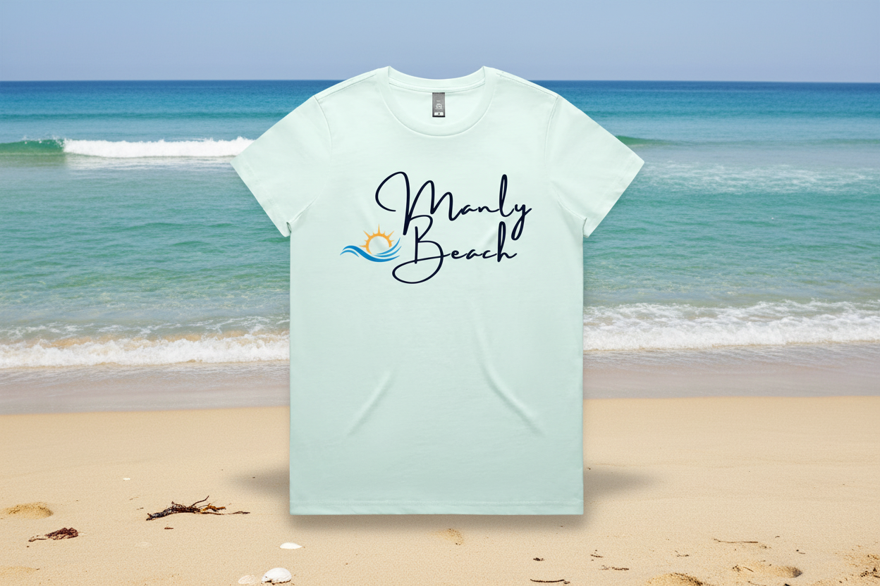 Lost Manly Custom Manly Beach Logo Limited Edition AS Colour Women's Maple Tee - Lost Manly Shop
