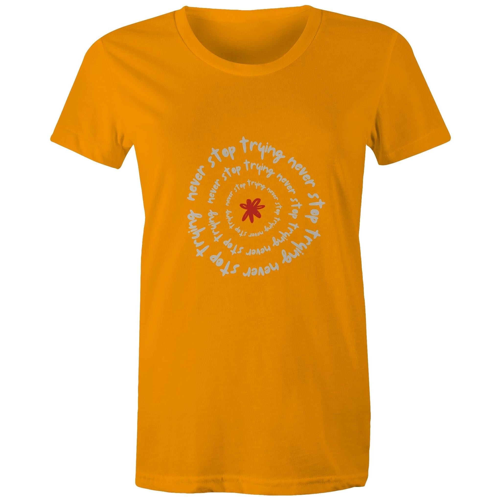 Maple Tee Inspirational Saying Logo Print 