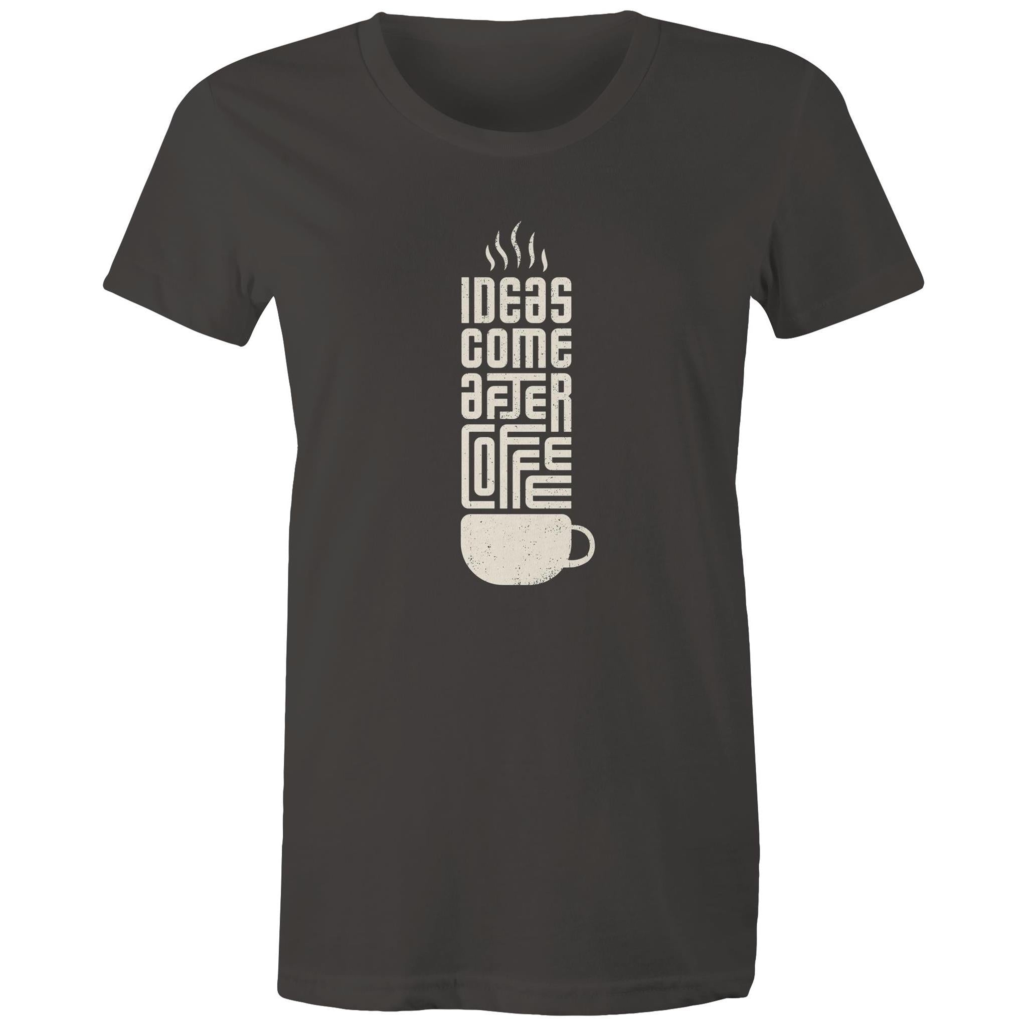 Women's Maple Tee Coffee Print