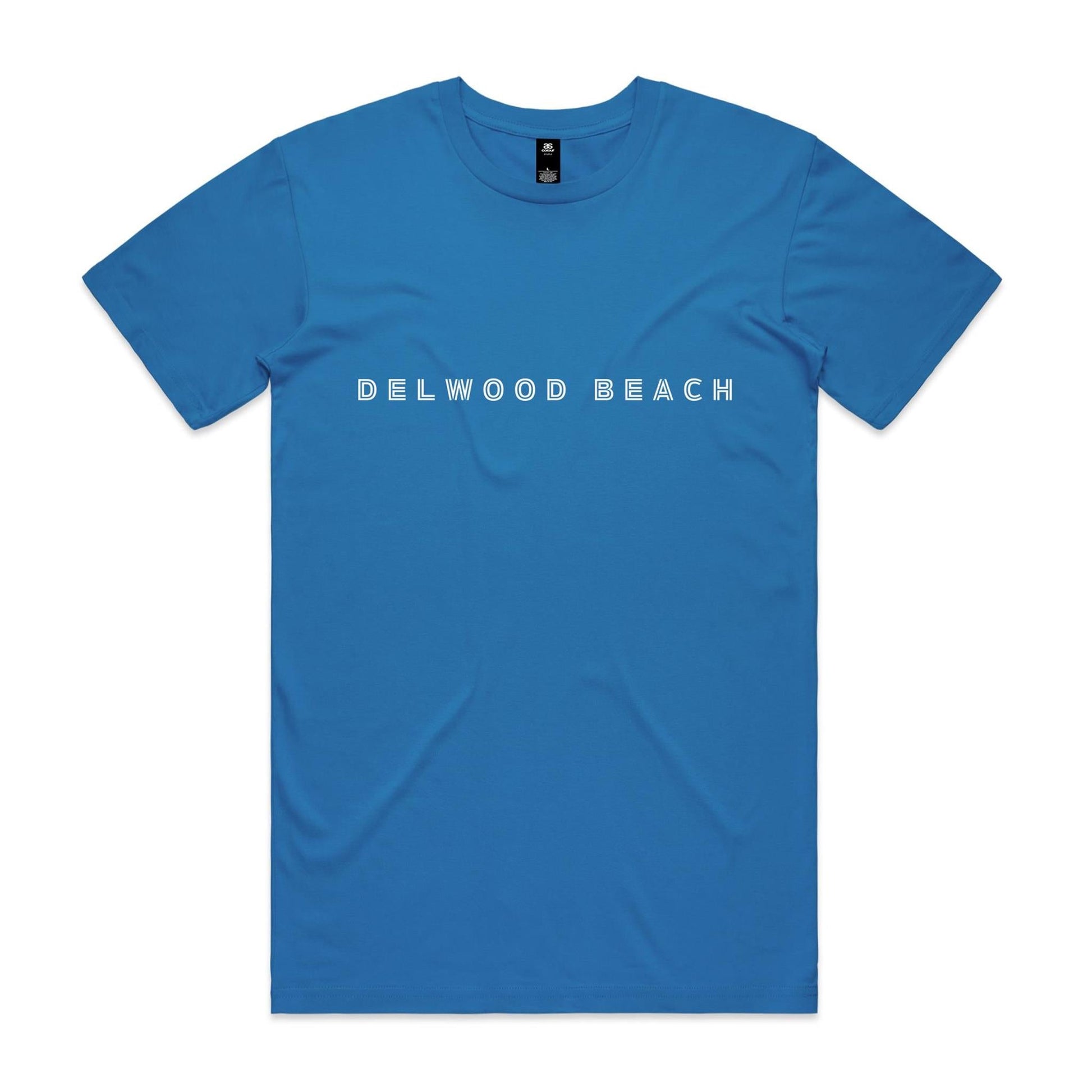 Delwood Beach custom logo Printed on AS Colour Staple Tee 