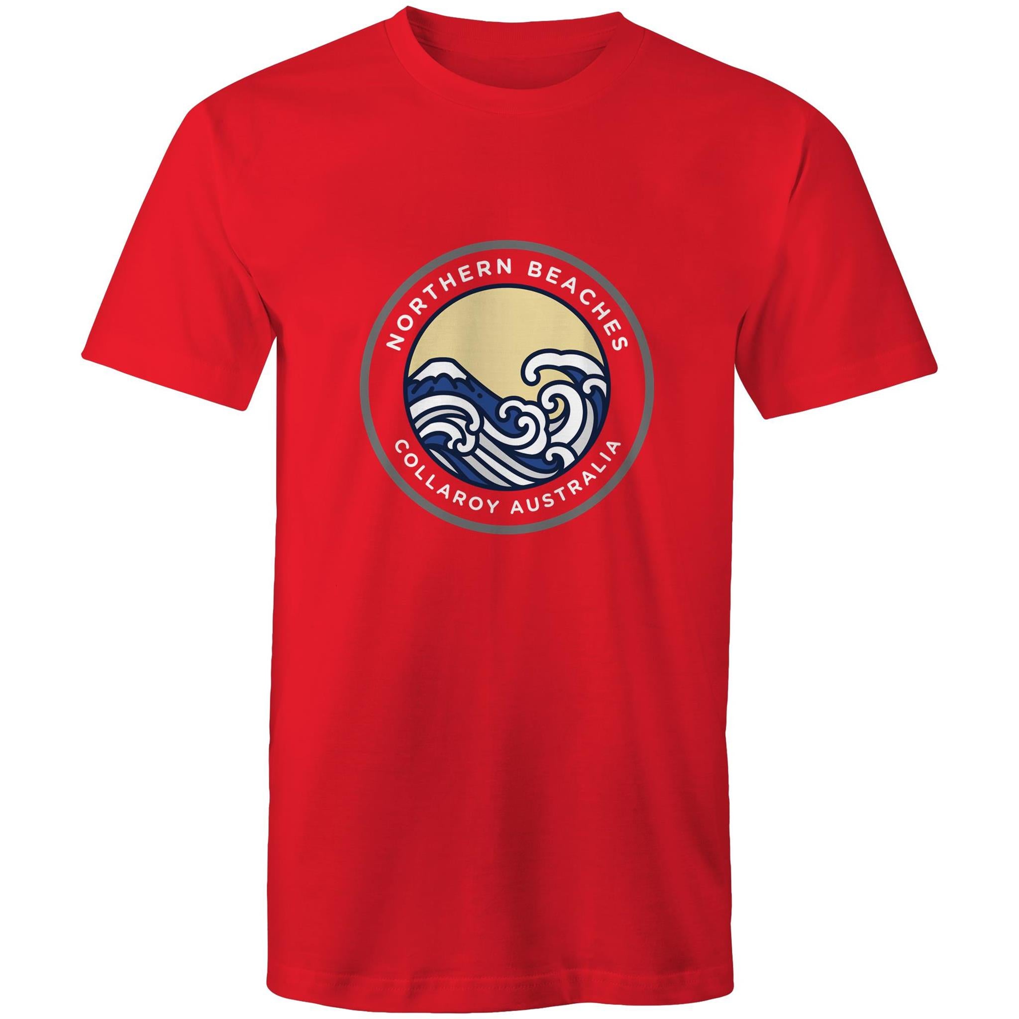 Mens Cotton T-Shirt Northern Beaches Collaroy logo - Lost Manly Shop