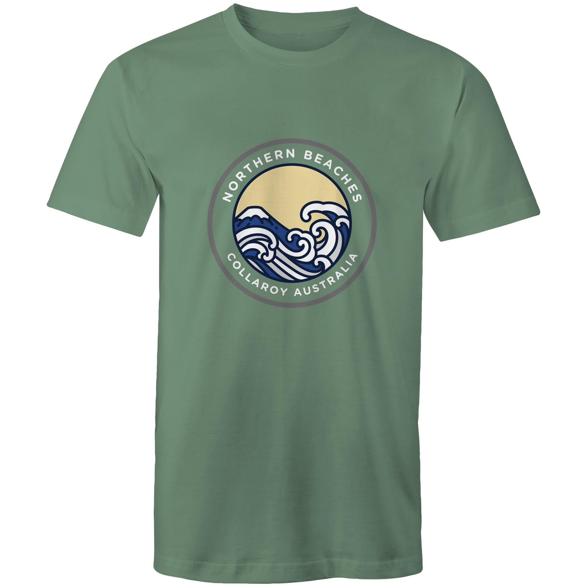 Mens Cotton T-Shirt Northern Beaches Collaroy logo - Lost Manly Shop
