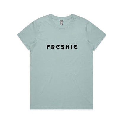 AS Colour Women's Maple Tee Freshie custom logo black font 