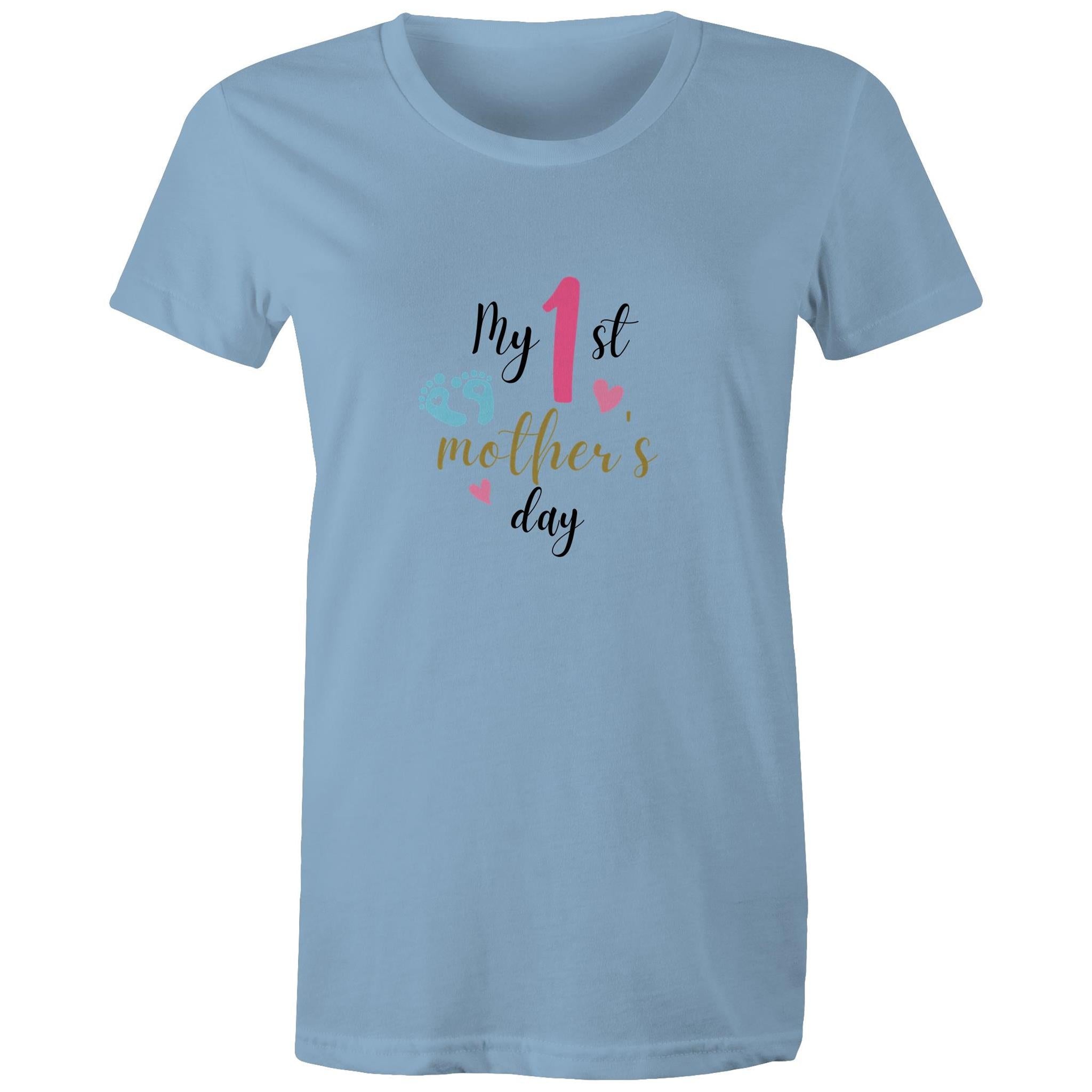 Women's Maple Tee My 1st Mother's Day 