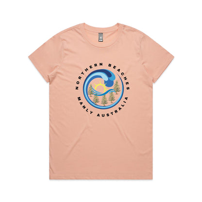 Lost Manly custom logo Manly AS Colour Women's Maple Tee - Lost Manly Shop