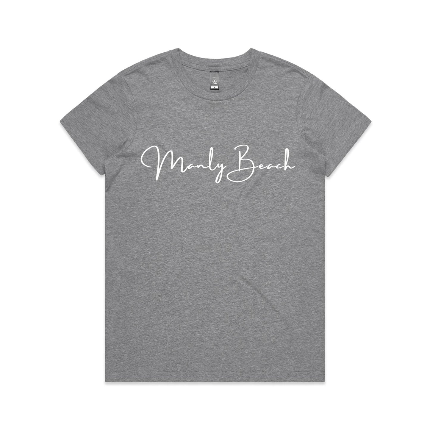 Lost Manly custom logo Manly Beach edition AS Colour Women's Maple Tee - Lost Manly Shop