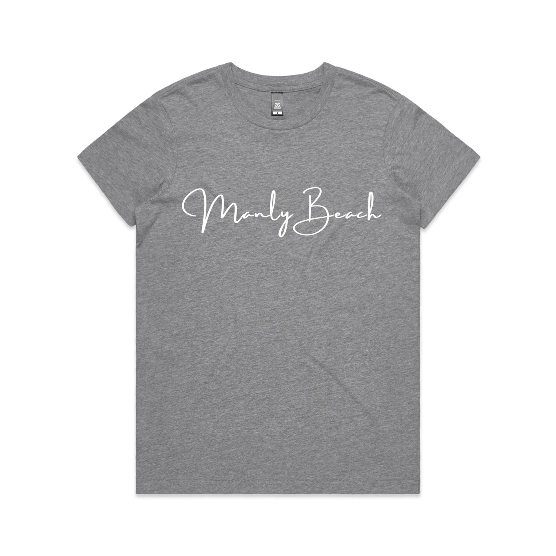 Lost Manly custom logo Manly Beach edition AS Colour Women's Maple Tee - Lost Manly Shop