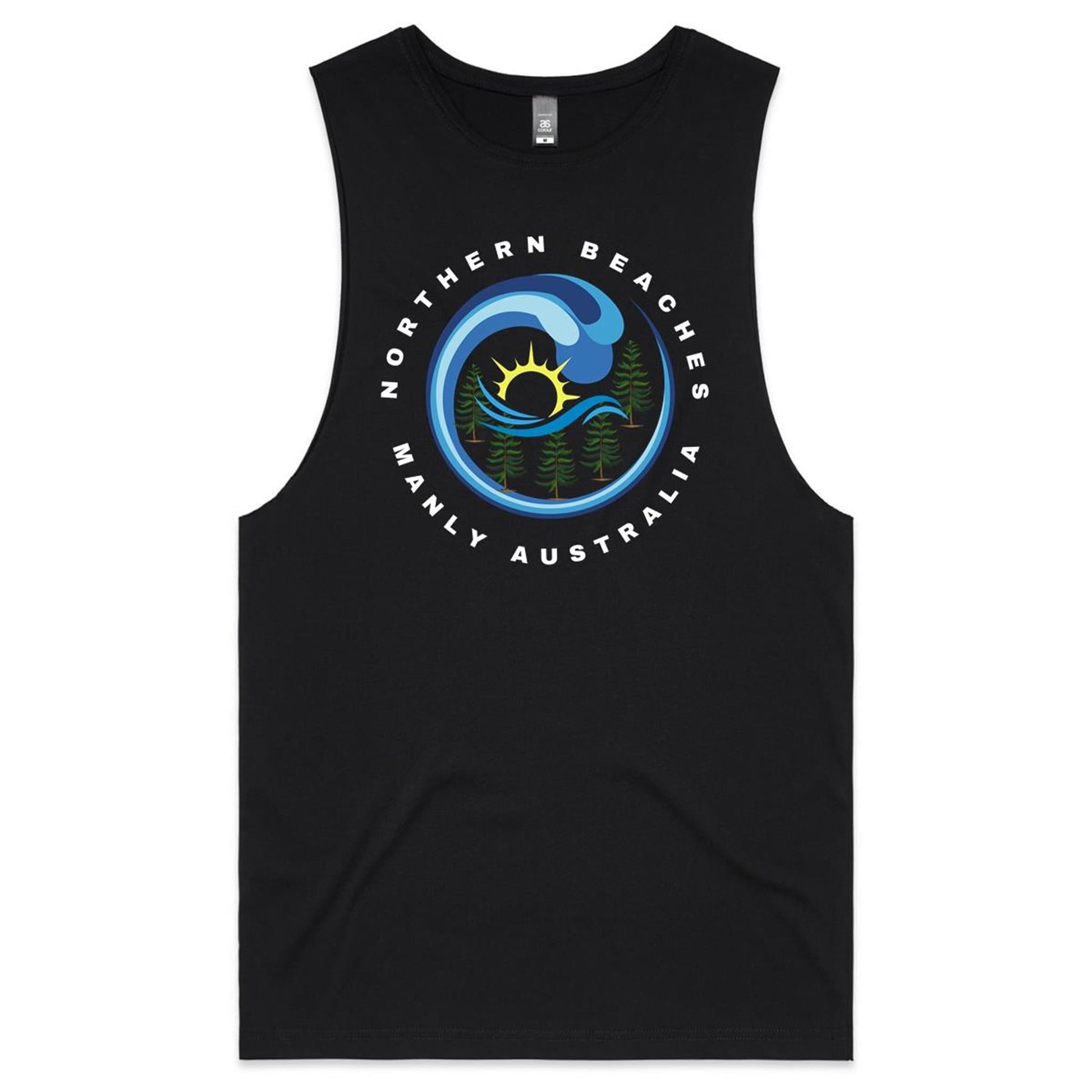Northern Beaches Manly Australia custom logo AS Colour Barnard - Mens Tank 