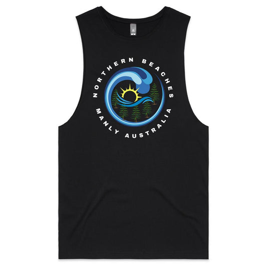 Northern Beaches Manly Australia custom logo AS Colour Barnard - Mens Tank 