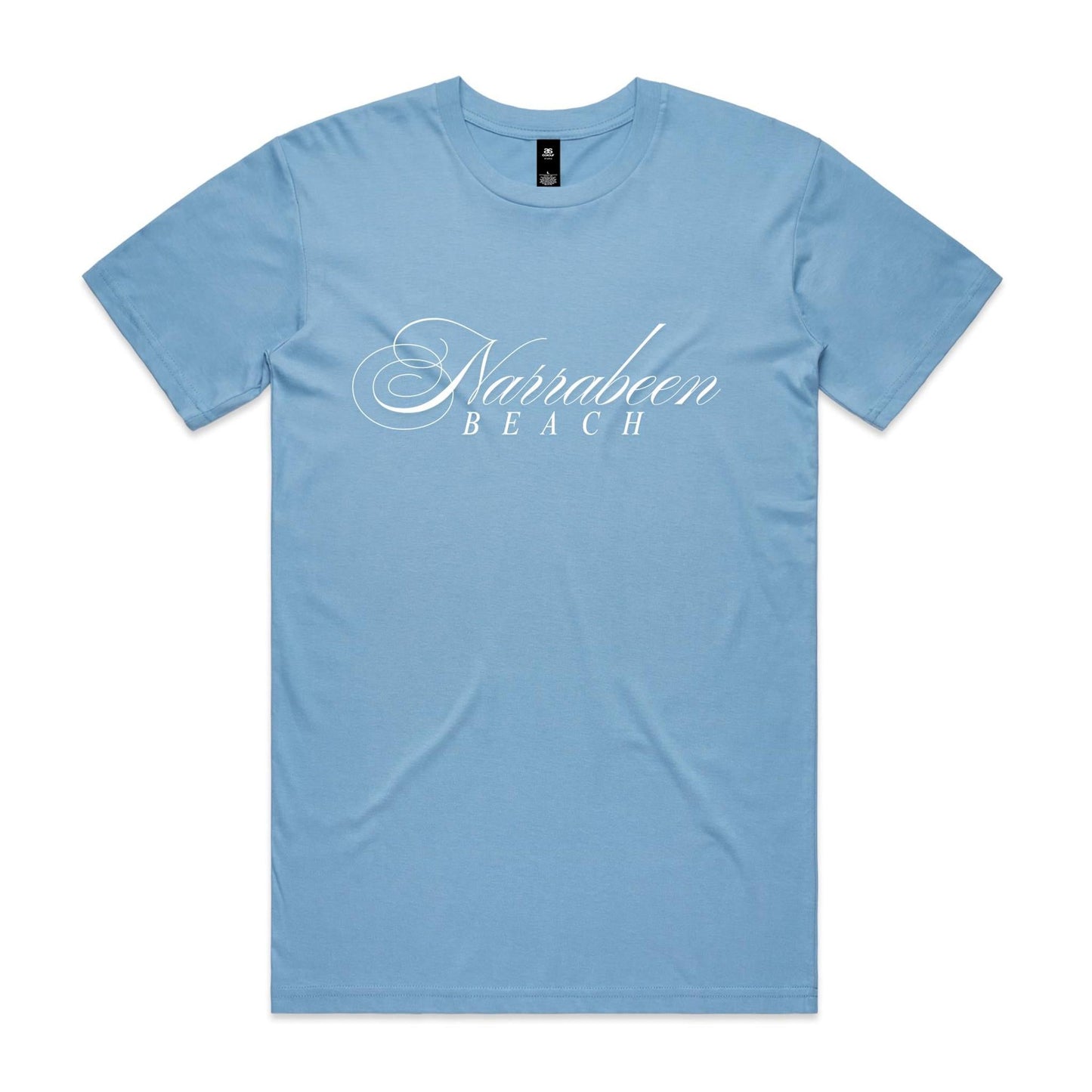 AS Colour Staple Tee Narrabeen Beach custom logo white font 