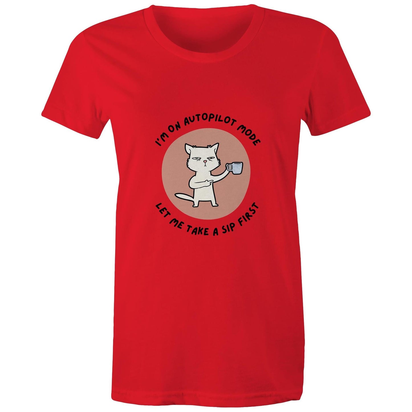 Maple Tee Need Coffee Logo Print 