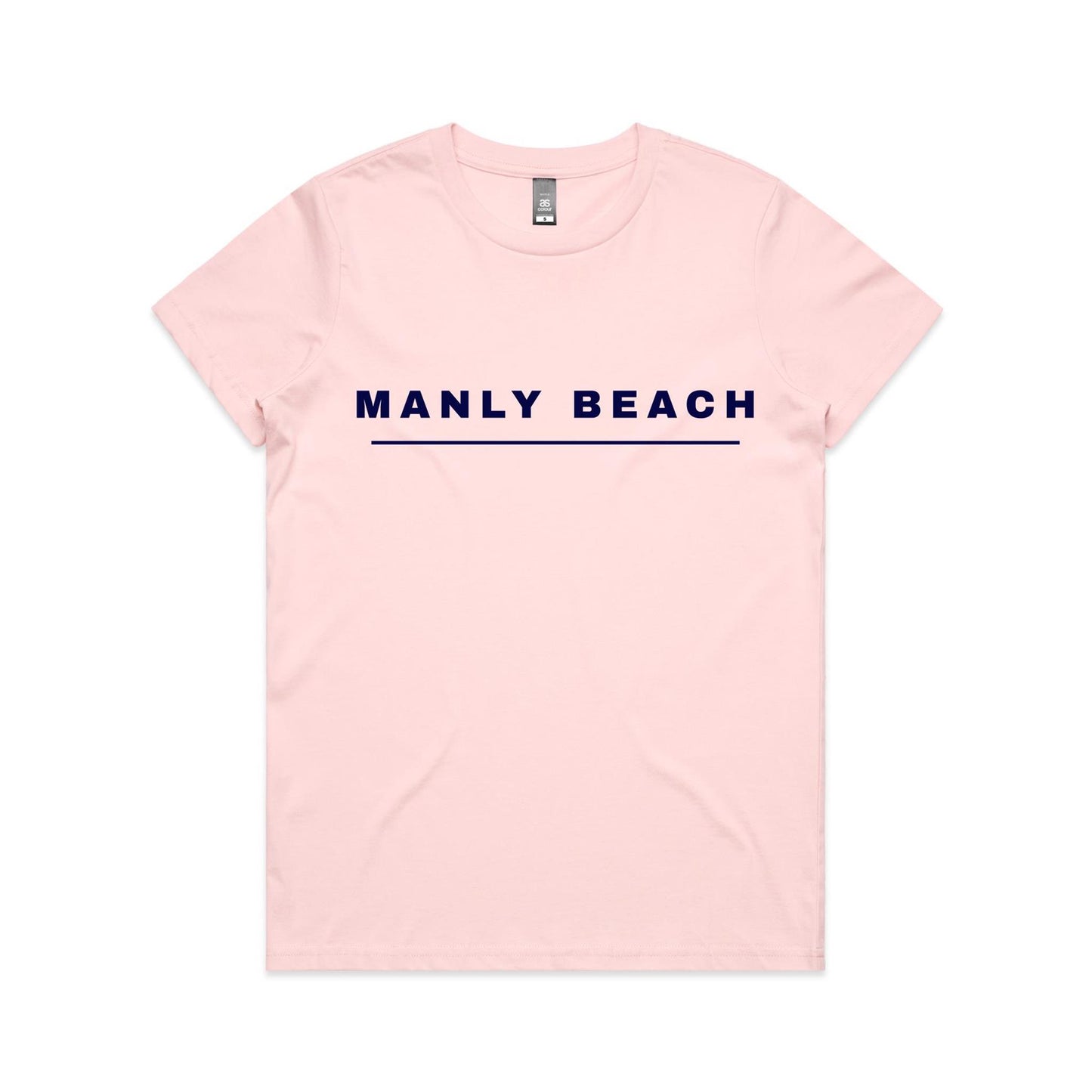 Lost Manly custom logo Manly Beach edition AS Colour Women's Maple Tee - Lost Manly Shop
