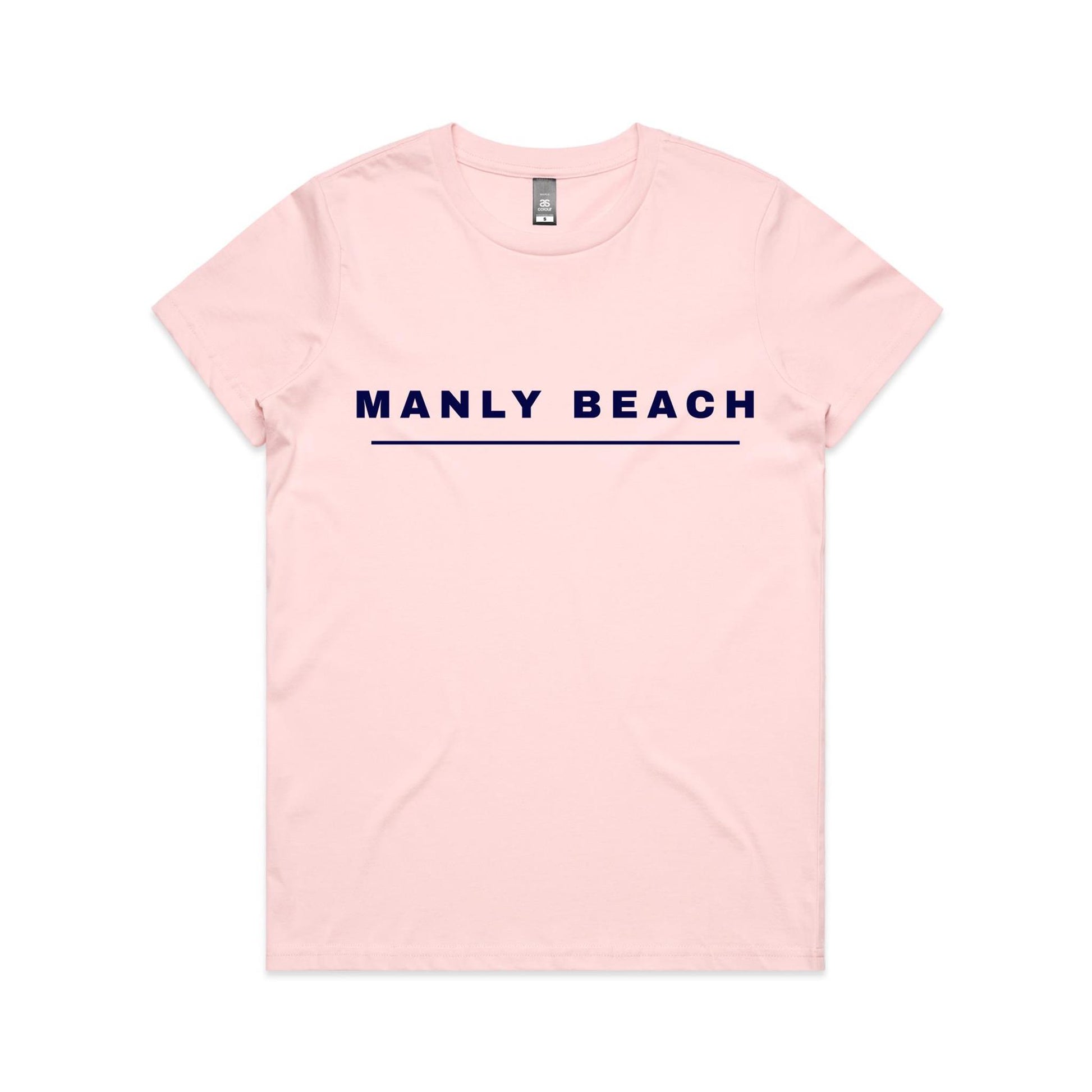 Lost Manly custom logo Manly Beach edition AS Colour Women's Maple Tee - Lost Manly Shop