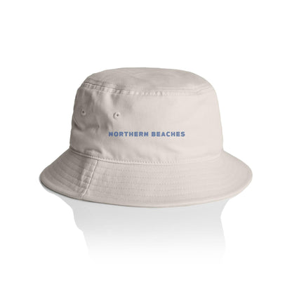 AS Colour Bucket Hat Northern Beaches custom logo navy font 