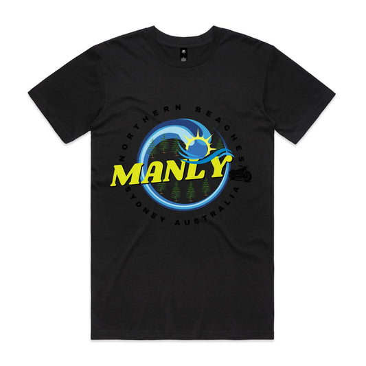 Lost Manly custom logo edition - The Barry AS Colour Staple Tee - Lost Manly Emporium
