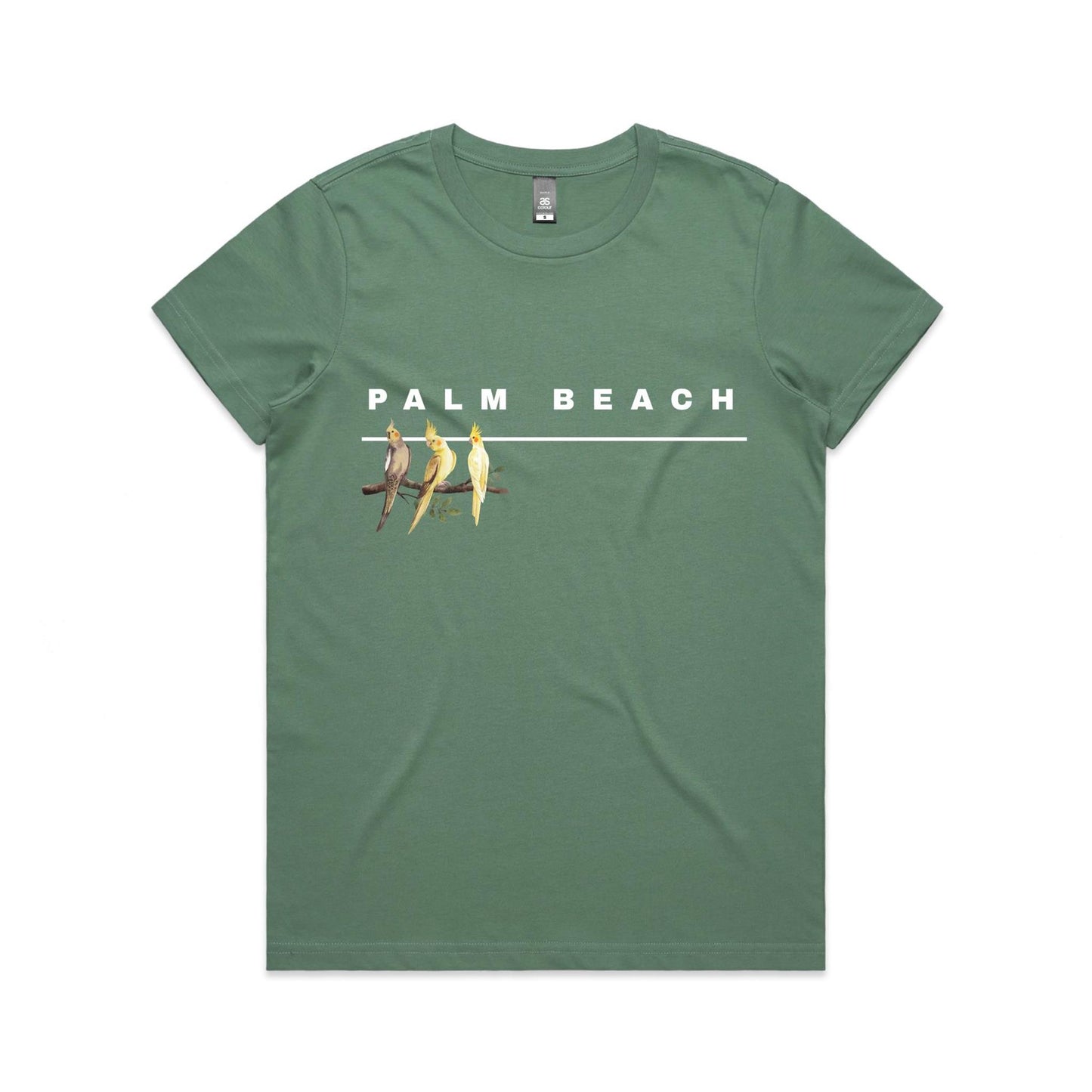 Lost Manly custom logo Palm Beach edition AS Colour Women's Maple Tee - Lost Manly Shop