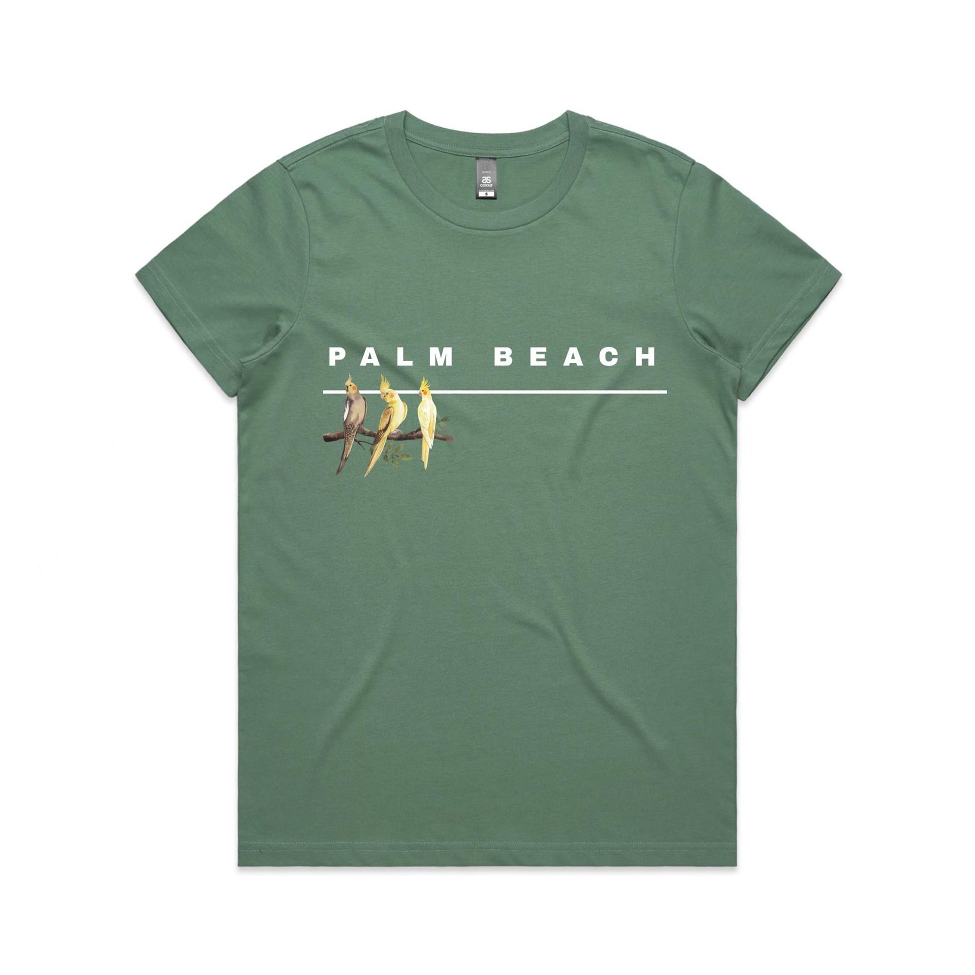 Lost Manly custom logo Palm Beach edition AS Colour Women's Maple Tee - Lost Manly Shop