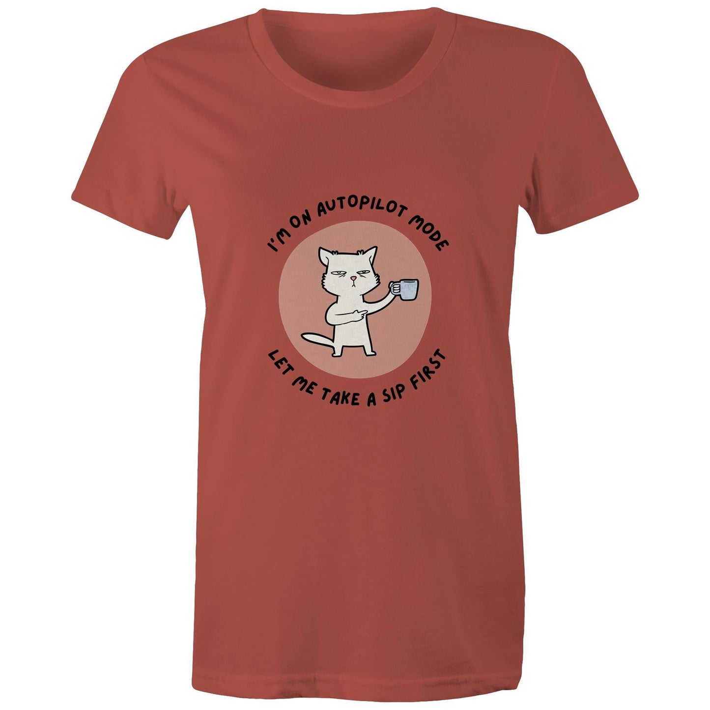 Maple Tee Need Coffee Logo Print 