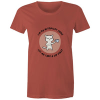 Maple Tee Need Coffee Logo Print 