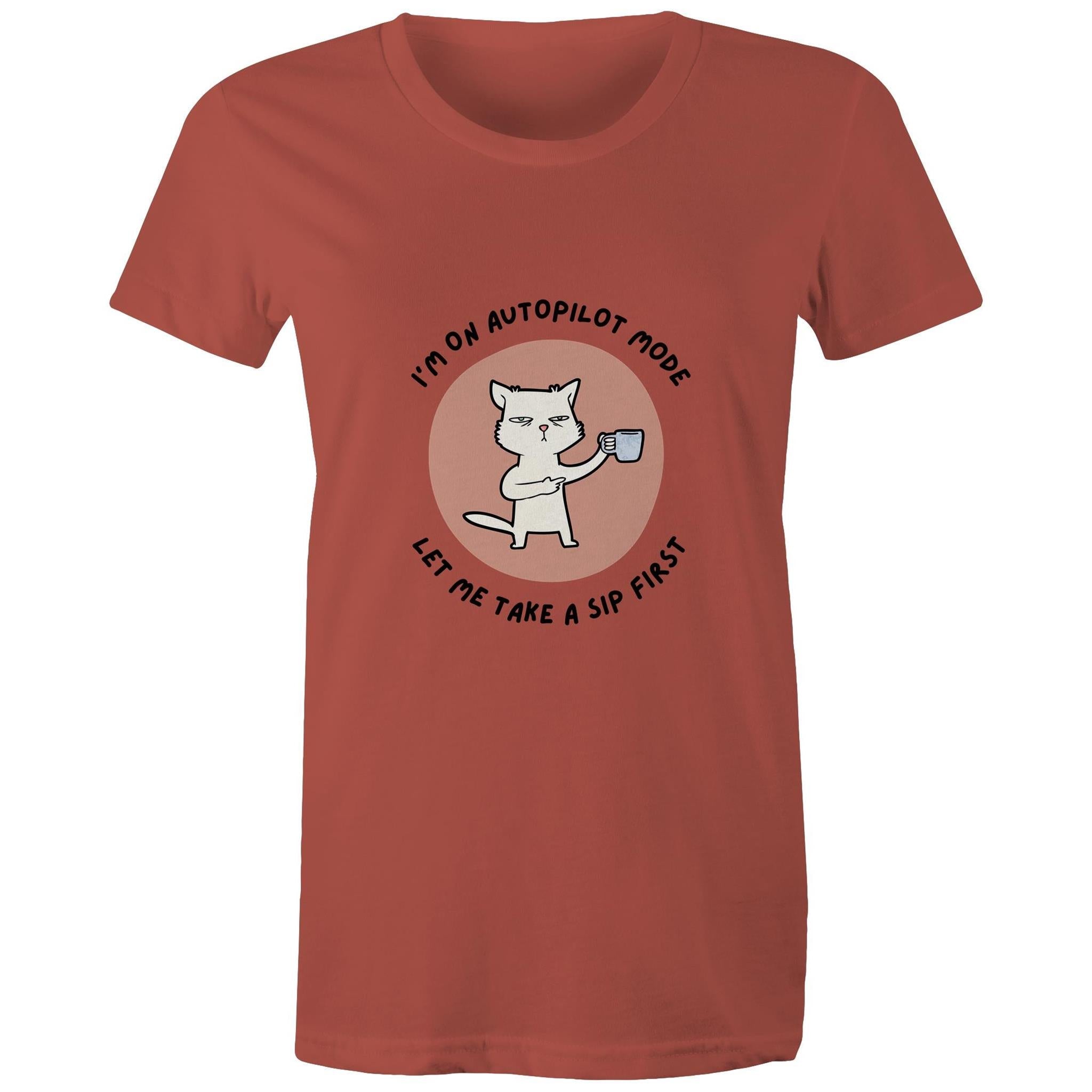 Maple Tee Need Coffee Logo Print 