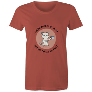 Maple Tee Need Coffee Logo Print 