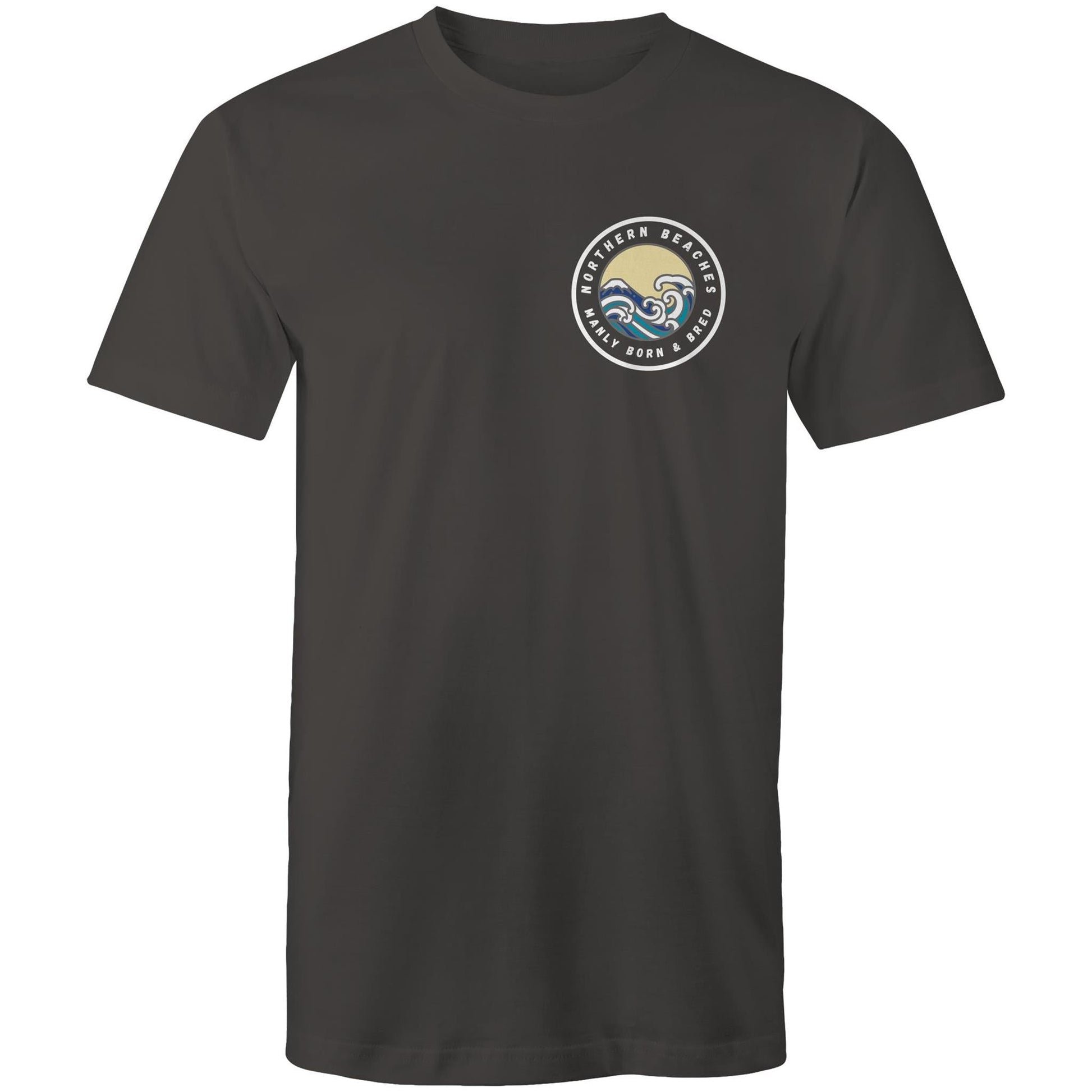 Mens T-Shirt Northern Beaches Manly Born & Bred custom logo 