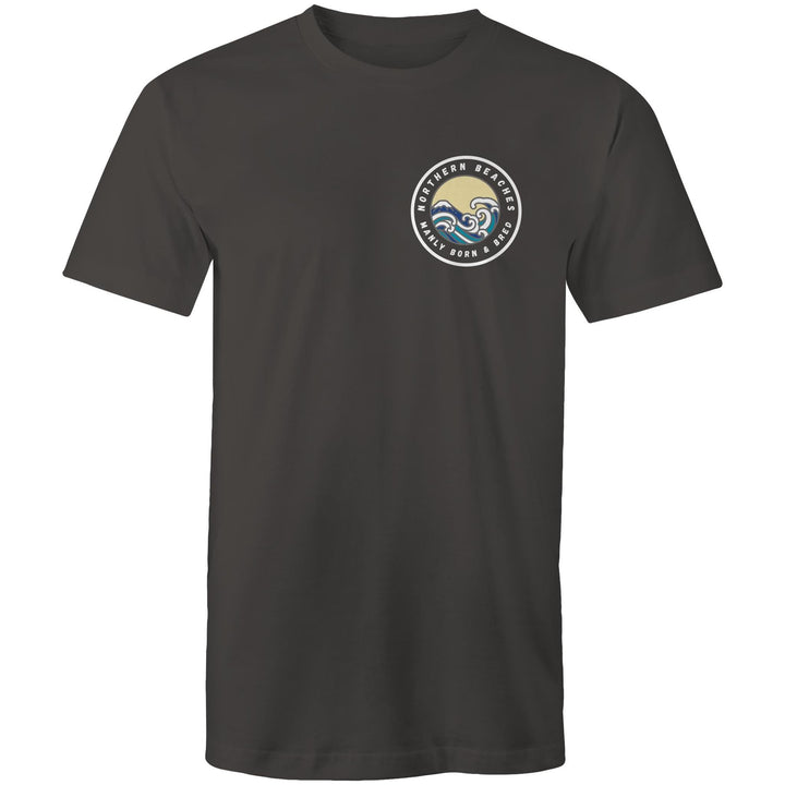 Mens T-Shirt Northern Beaches Manly Born & Bred custom logo 