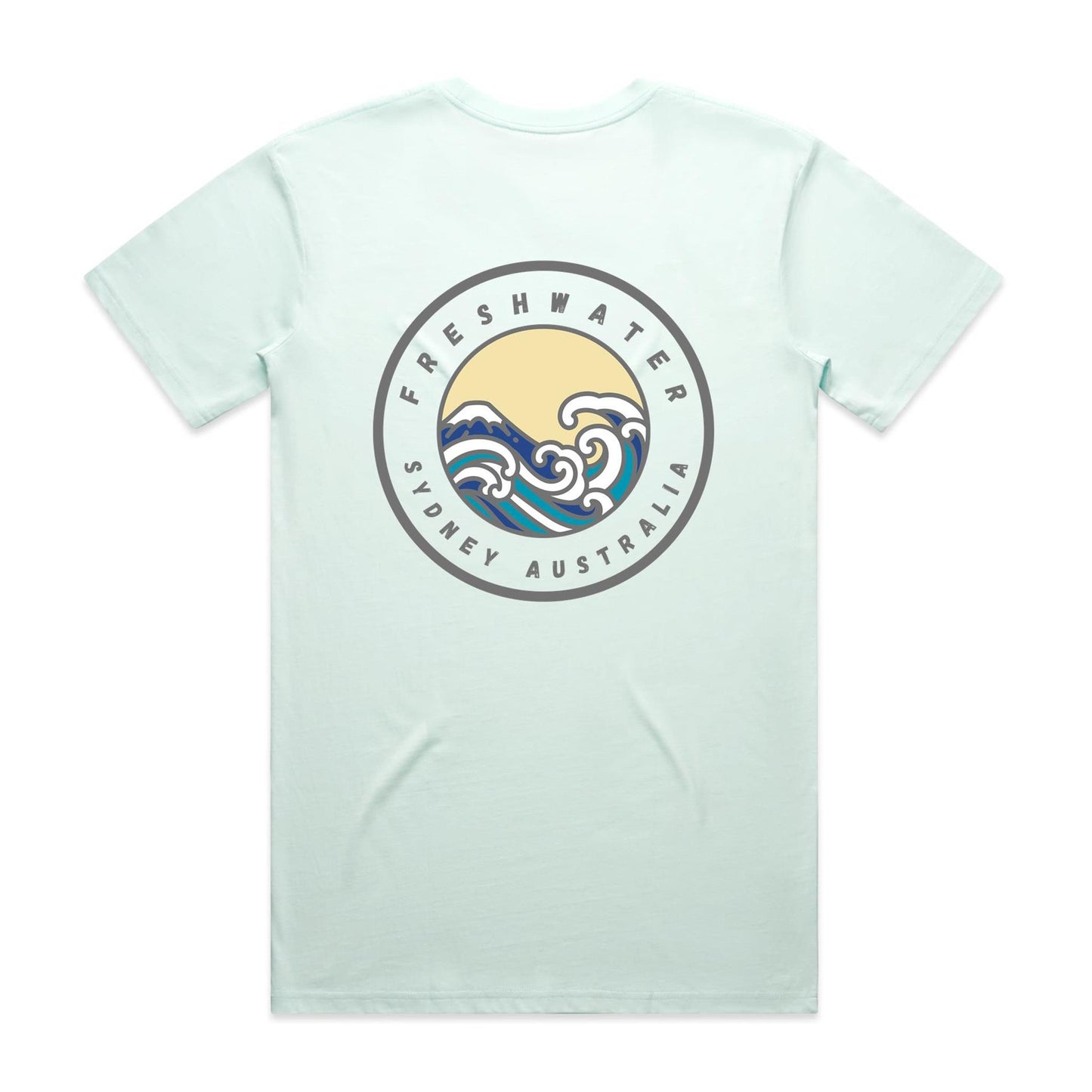 Freshwater Sydney Australia custom double logo collection Comfy Cotton Tee - Lost Manly Shop