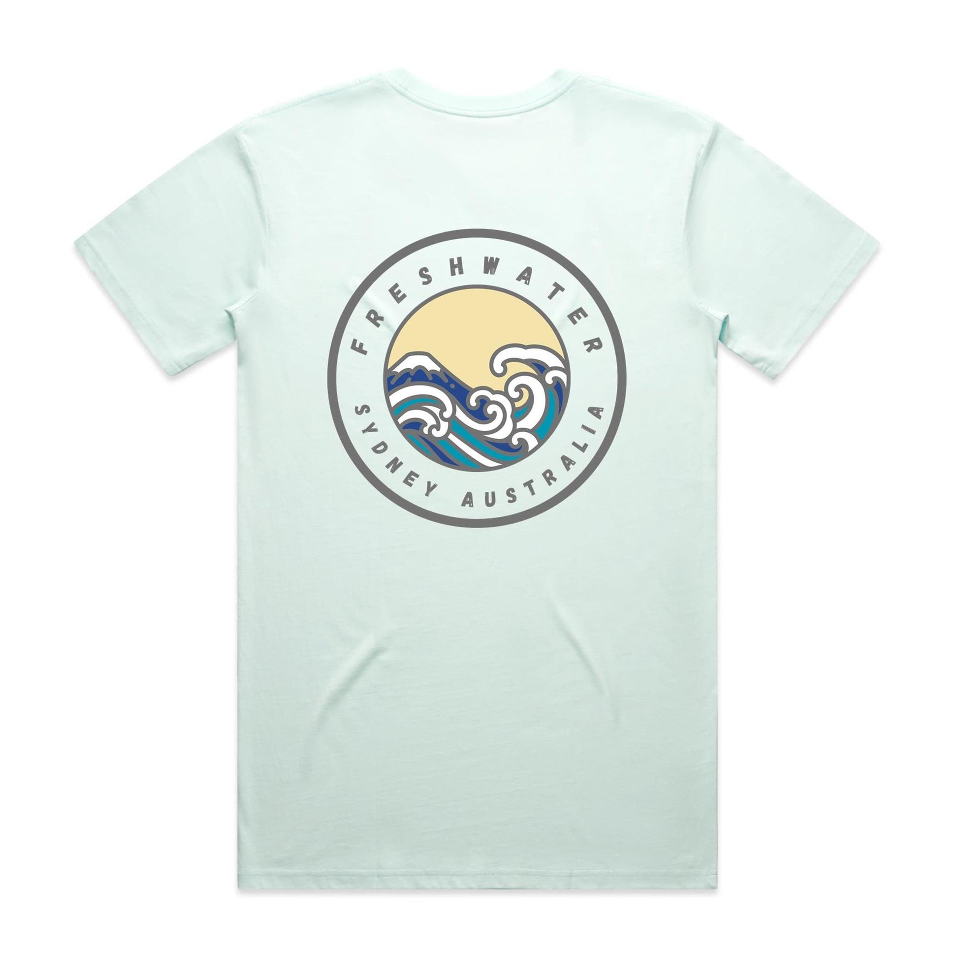 Freshwater Sydney Australia custom double logo collection Comfy Cotton Tee - Lost Manly Shop