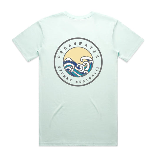 Freshwater Sydney Australia custom double logo collection Comfy Cotton Tee - Lost Manly Shop