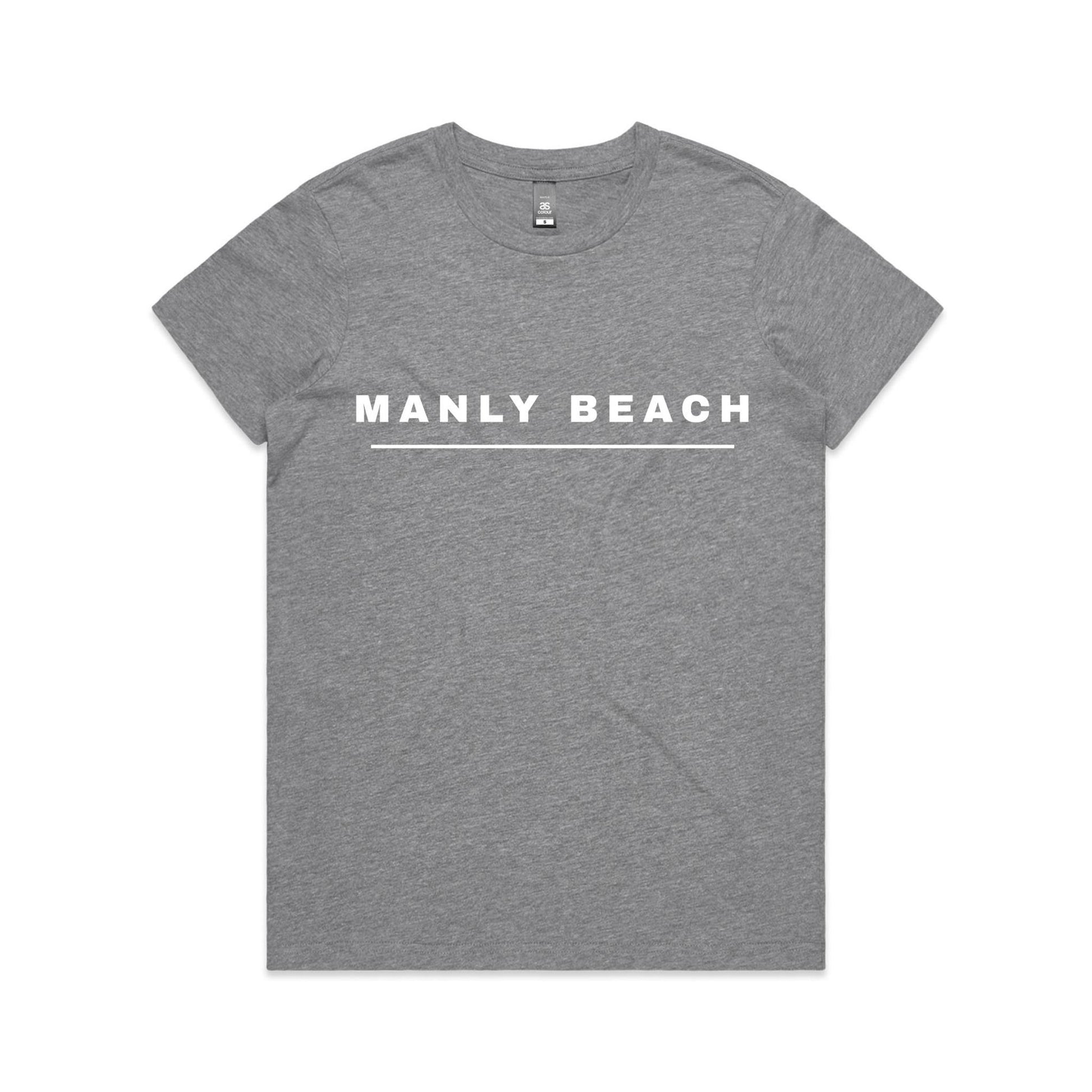 Lost Manly custom logo Manly Beach edition AS Colour Women's Maple Tee (pastels) - Lost Manly Shop