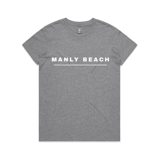 Lost Manly custom logo Manly Beach edition AS Colour Women's Maple Tee (pastels) - Lost Manly Shop
