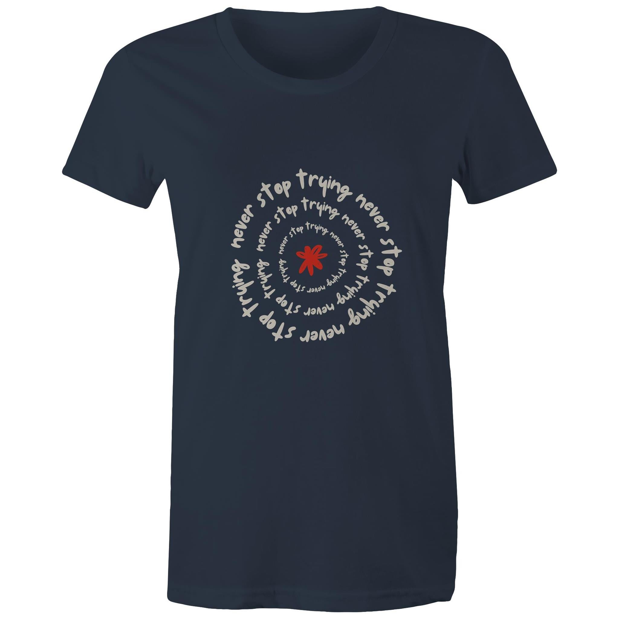 Maple Tee Inspirational Saying Logo Print 