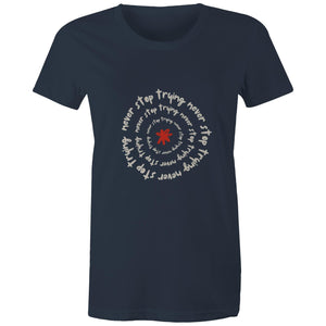 Maple Tee Inspirational Saying Logo Print 