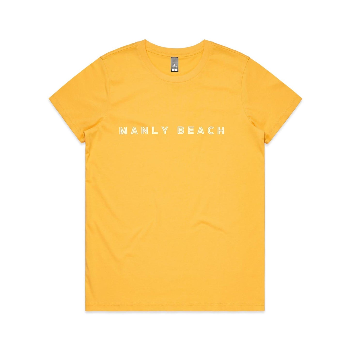 Manly Beach custom logo print on AS Colour Women's Maple Tee 