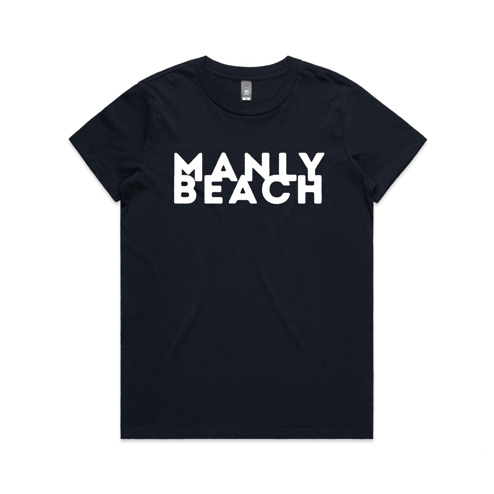 Lost Manly custom logo Manly Beach edition AS Colour Women's Maple Tee - Lost Manly Shop
