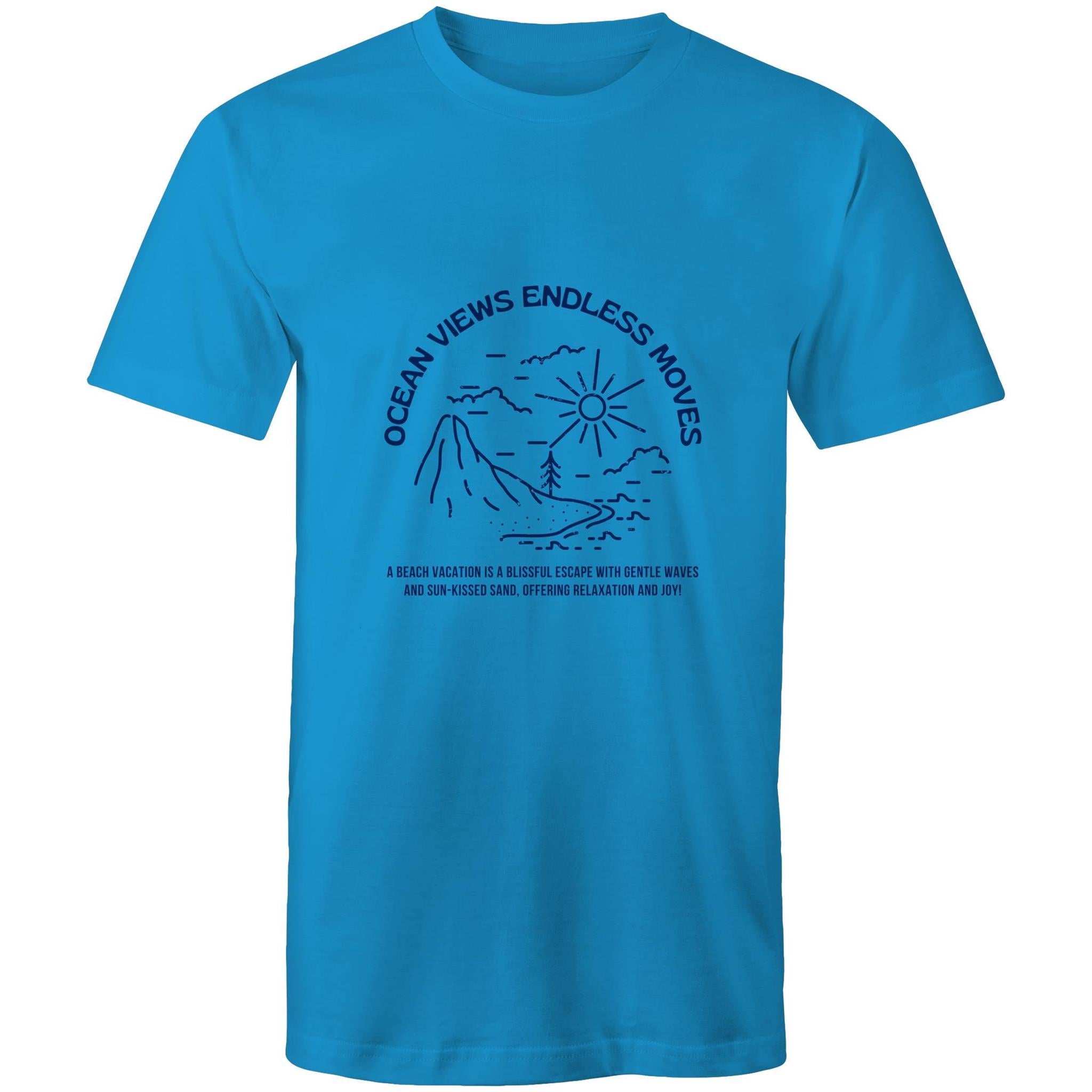 Mens T-Shirt Ocean Views Endless Moves 