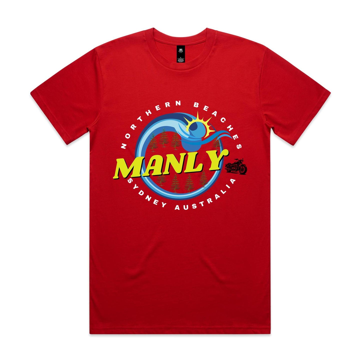 Lost Manly custom logo The Manly Barry AS Colour Staple Tee - Lost Manly Shop