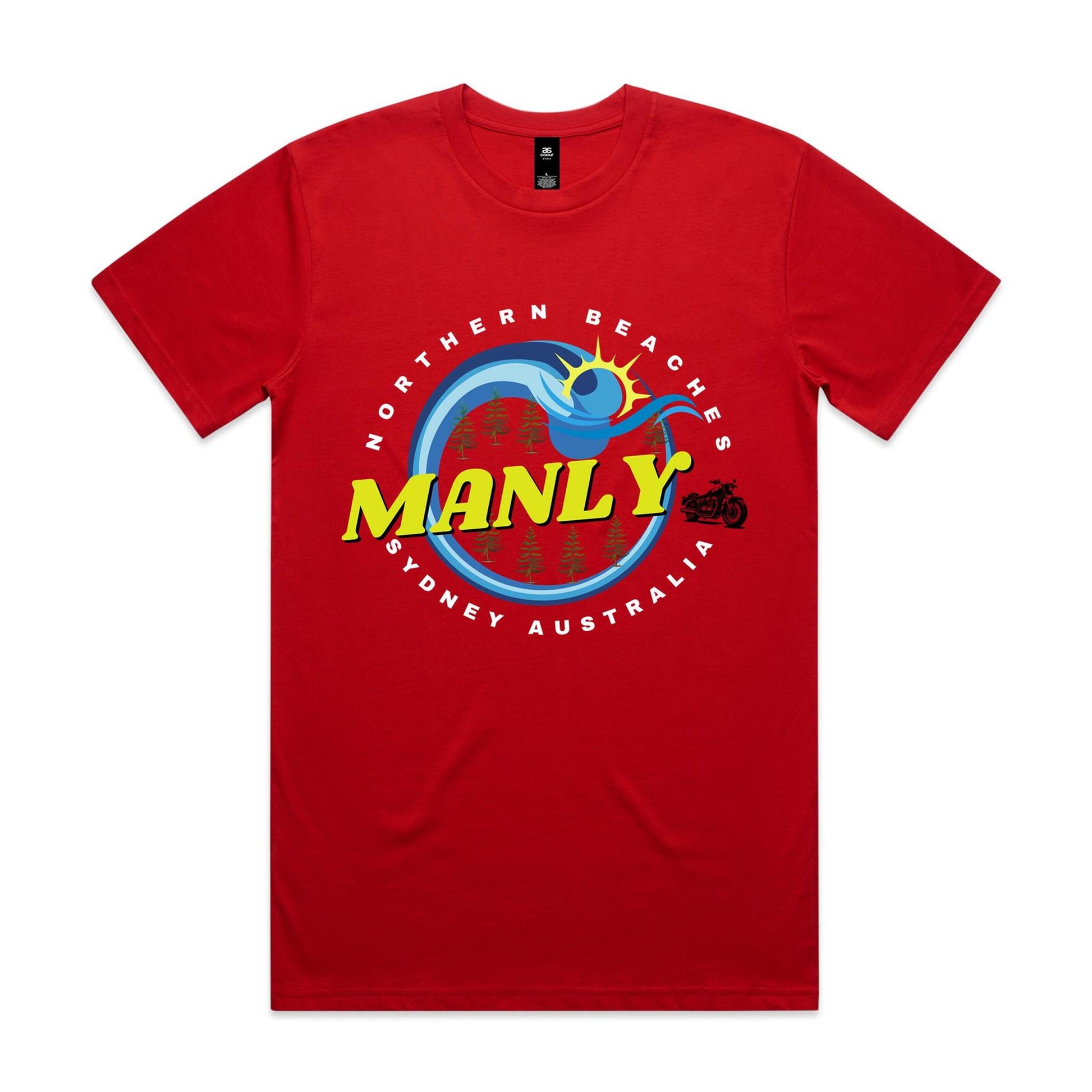Lost Manly custom logo The Manly Barry AS Colour Staple Tee - Lost Manly Shop