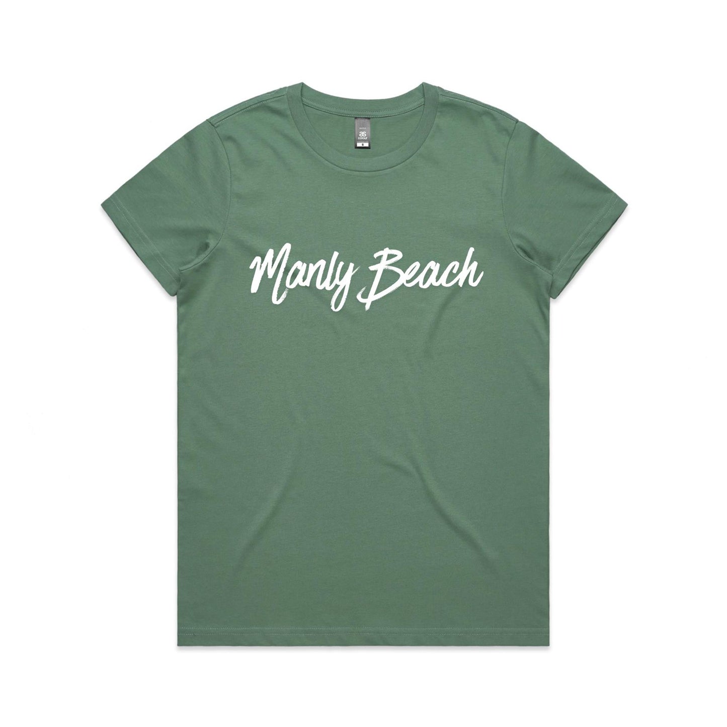 Lost Manly custom logo Manly Beach edition AS Colour Women's Maple Tee - Lost Manly Shop