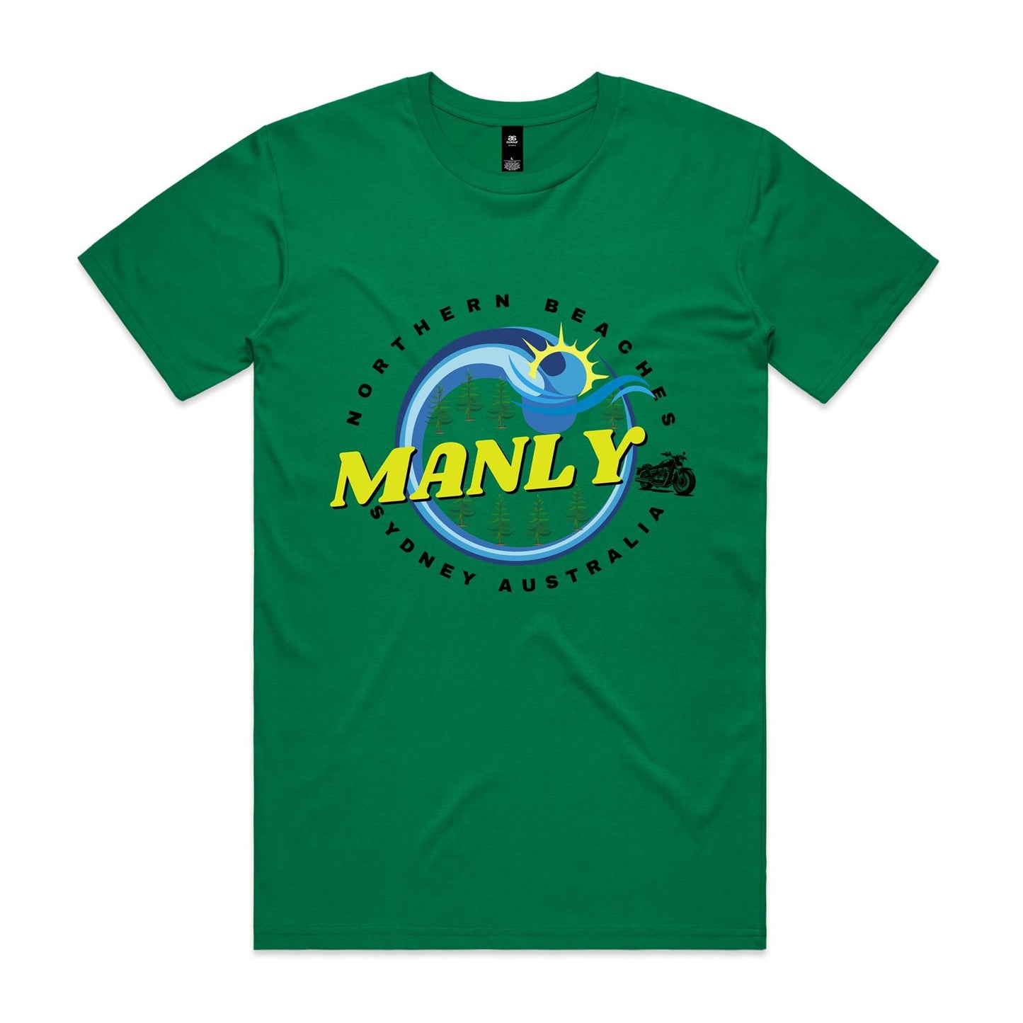 Lost Manly custom logo The Manly Barry AS Colour Staple Tee - Lost Manly Shop