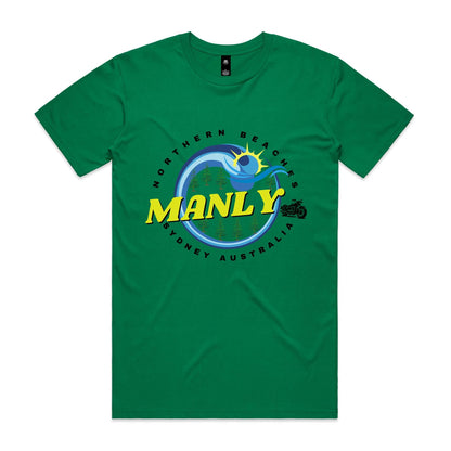 Lost Manly custom logo The Manly Barry AS Colour Staple Tee - Lost Manly Shop