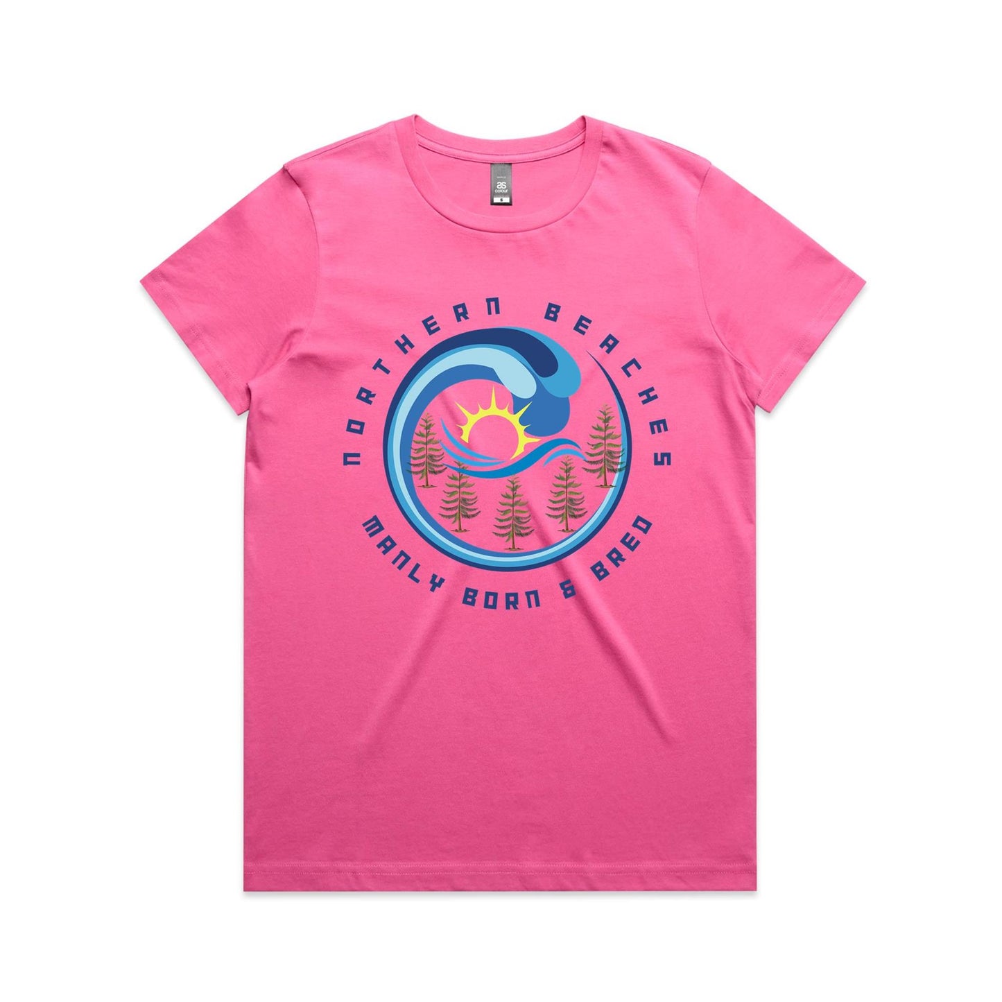 Lost Manly Custom Manly Beach Logo Edition AS Colour Women's Maple Tee - Lost Manly Shop