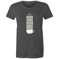Women's Maple Tee Coffee Print 