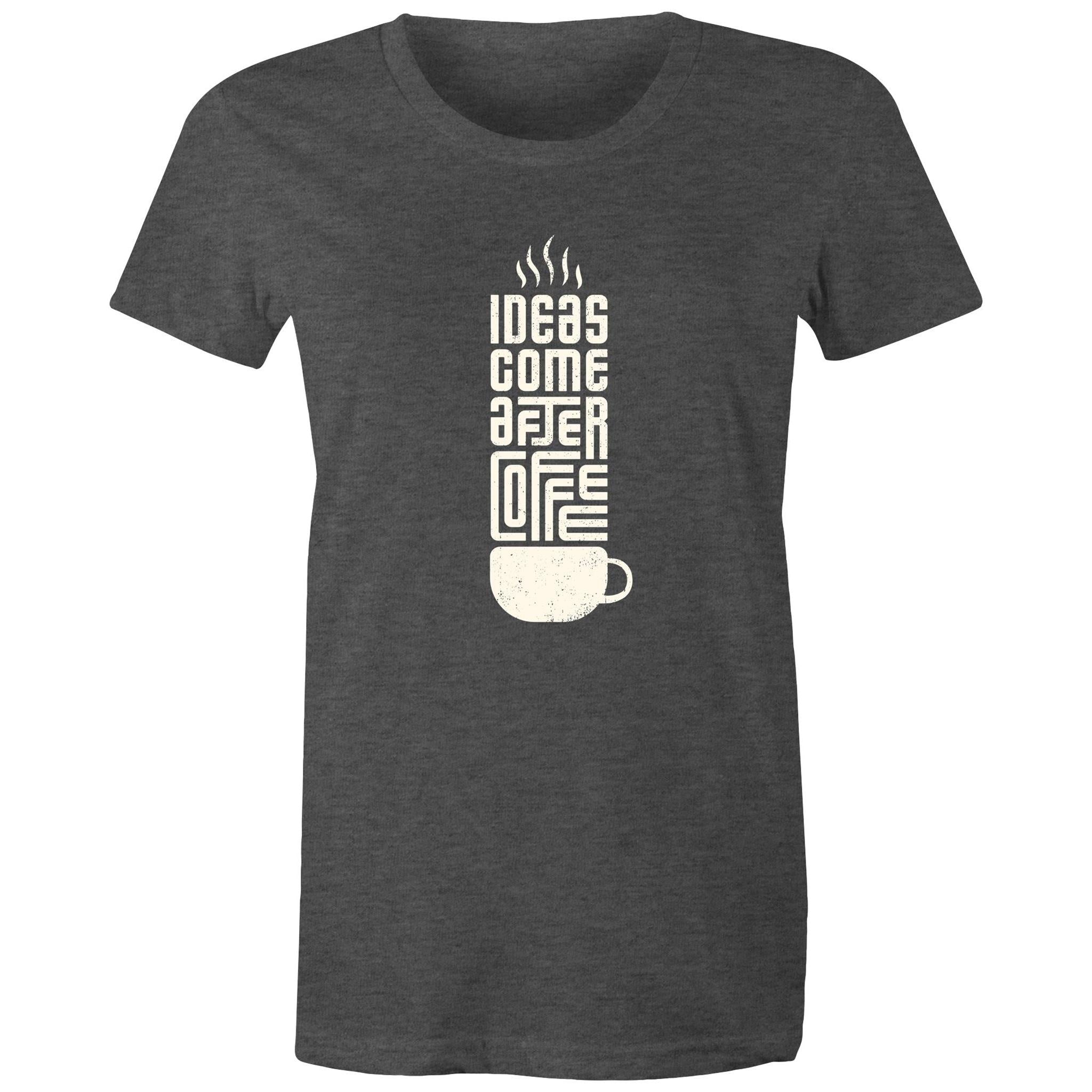 Women's Maple Tee Coffee Print 