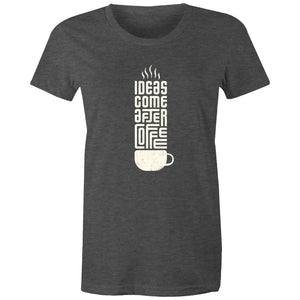 Women's Maple Tee Coffee Print 