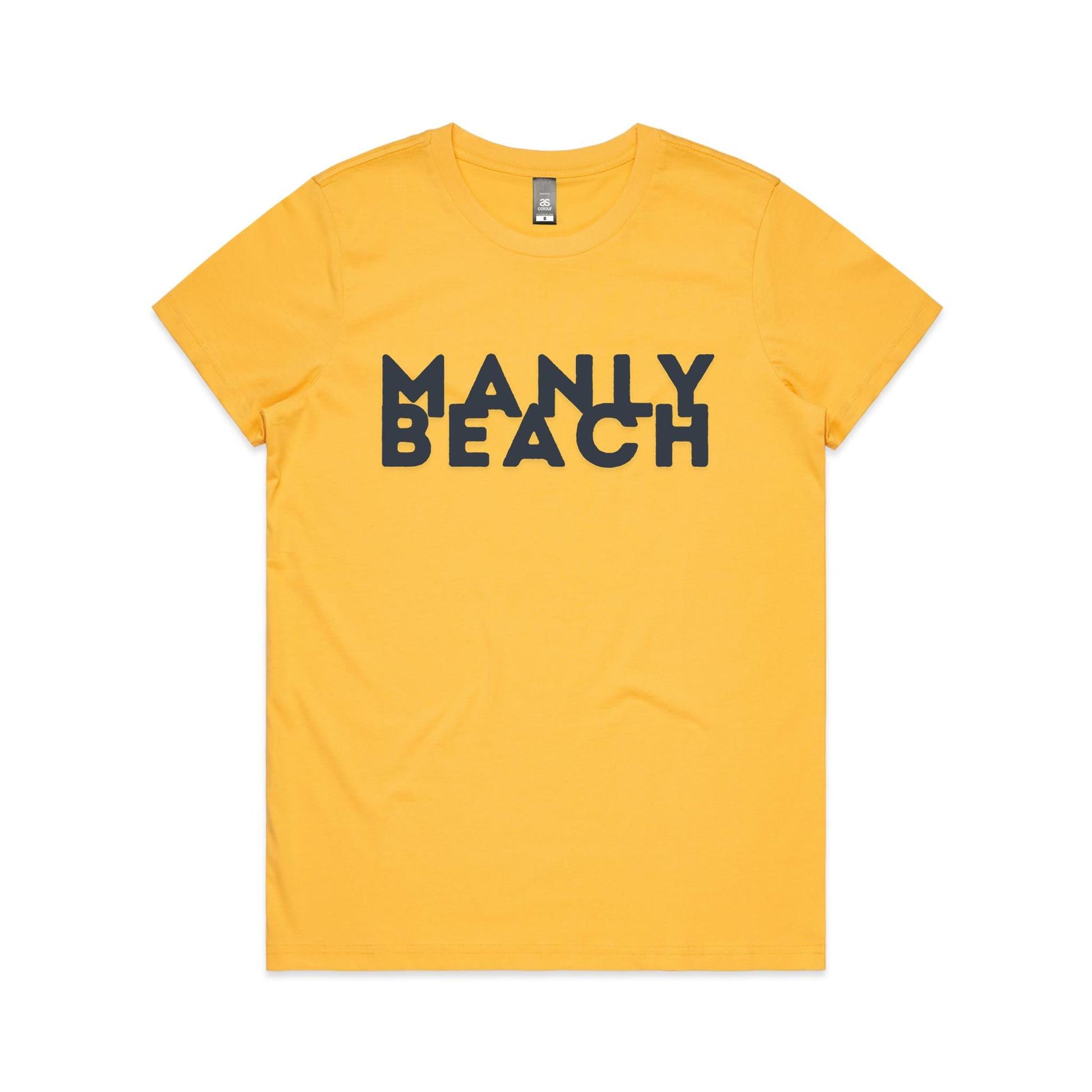 Lost Manly custom logo Manly Beach edition AS Colour Women's Maple Tee - Lost Manly Shop