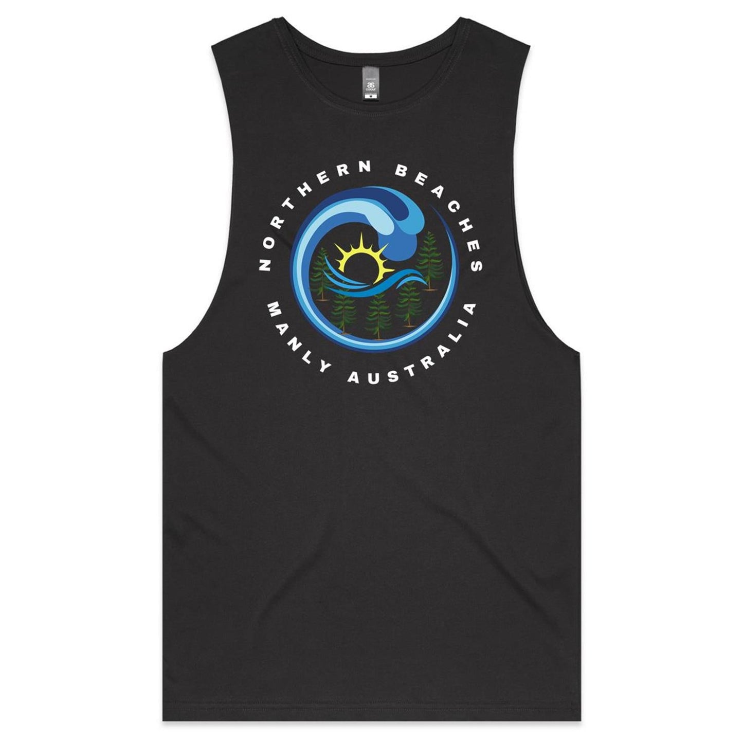 Northern Beaches Manly Australia custom logo AS Colour Barnard - Mens Tank 