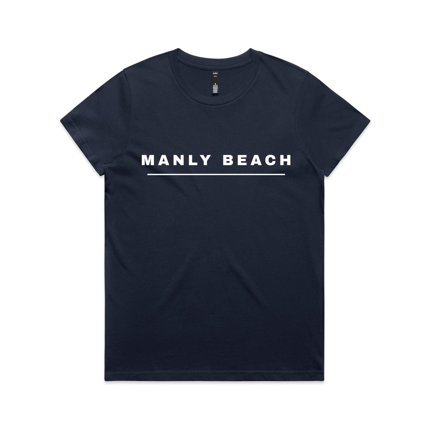 Lost Manly custom logo Manly Beach edition AS Colour Women's Maple Tee (vibrant colours) - Lost Manly Shop