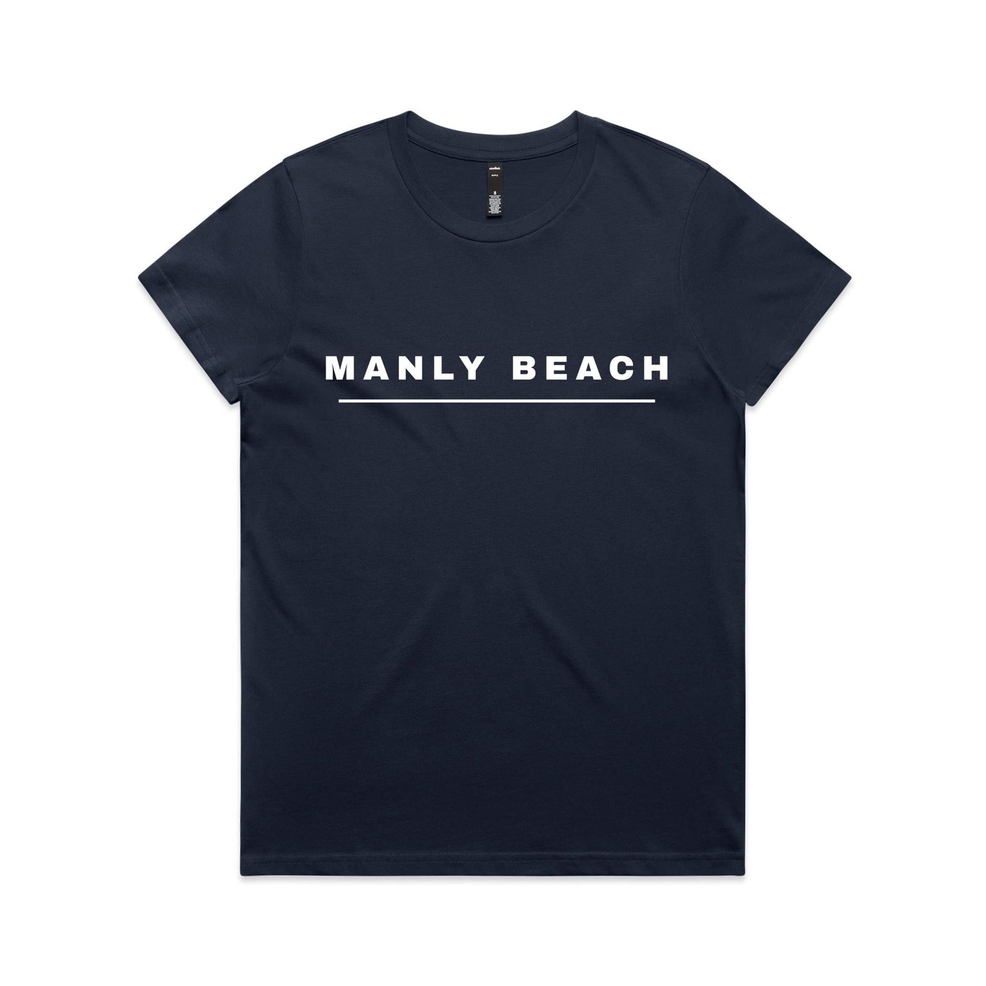 Lost Manly custom logo Manly Beach edition AS Colour Women's Maple Tee (vibrant colours) - Lost Manly Shop